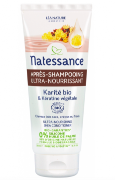 NATESSANCE - Apres-shampoing ultra-nourrissant karite bio et keratine vegetale 200ml