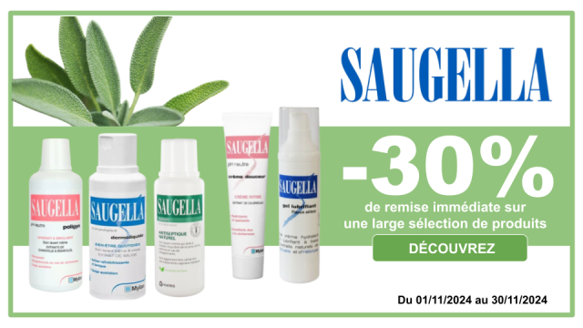 SAUGELLA -30% de remise immédiate sur une large sélection de produits hors Cotton Touch